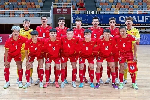 La selección vietnamita de futsal se prepara para la Copa Asiática 2026. (Foto: VNA)