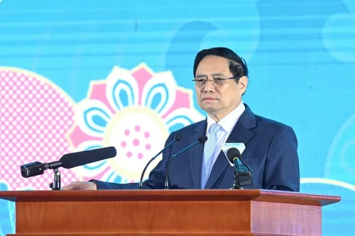 El primer ministro de Vietnam, Pham Minh Chinh, en el foro. (Foto: Nhan Dan)