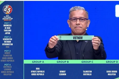 Vietnam quedó encuadrado en un desafiante Grupo B junto a los equipos de Tailandia, Kuwait y El Líbano, en la fase final de la Copa Asiática de Futsal 2026. (Foto: Federación de Fútbol de Vietnam)