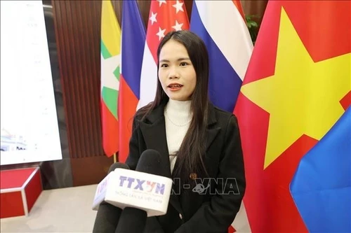 Nguyen Thi Lan Anh, estudiante de maestría en la Universidad de Negocios y Economía Internacionales de Pekín. (Foto: VNA)