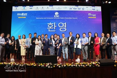 Representantes de la delegación vietnamita. (Foto: VNA)