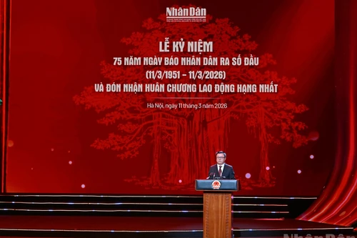 Escena de la ceremonia. (Foto: Nhan Dan)