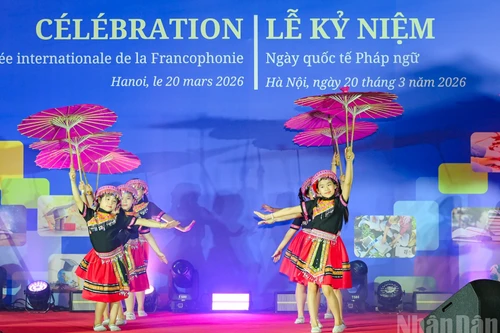 Un espectáculo en el evento. (Foto: Nhan Dan)