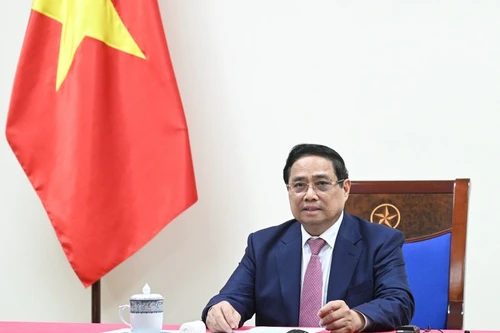 El primer ministro de Vietnam, Pham Minh Chinh, en el evento (Foto: Nhan Dan)