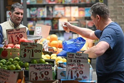 Ciudadanos compran en un supermercado en Londres, Reino Unido. (Foto: VNA)