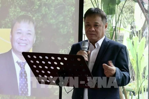 Vo Quang Ha, presidente de la Asociación de Estructuras, Arquitectura y Madera de Ciudad Ho Chi Minh, interviene en la cita (Foto: VNA)