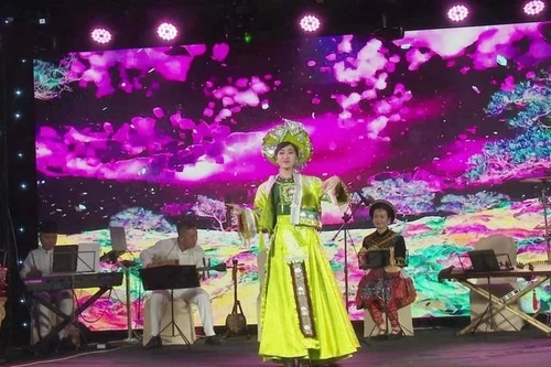 Una de las actuaciones en el evento. (Foto: VNA)