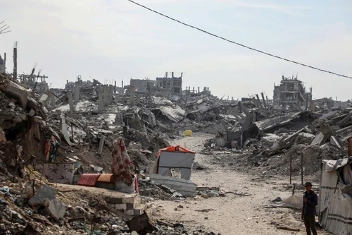 Escenas de devastación causadas por el conflicto en el norte de la Franja de Gaza. (Foto: Xinhua)