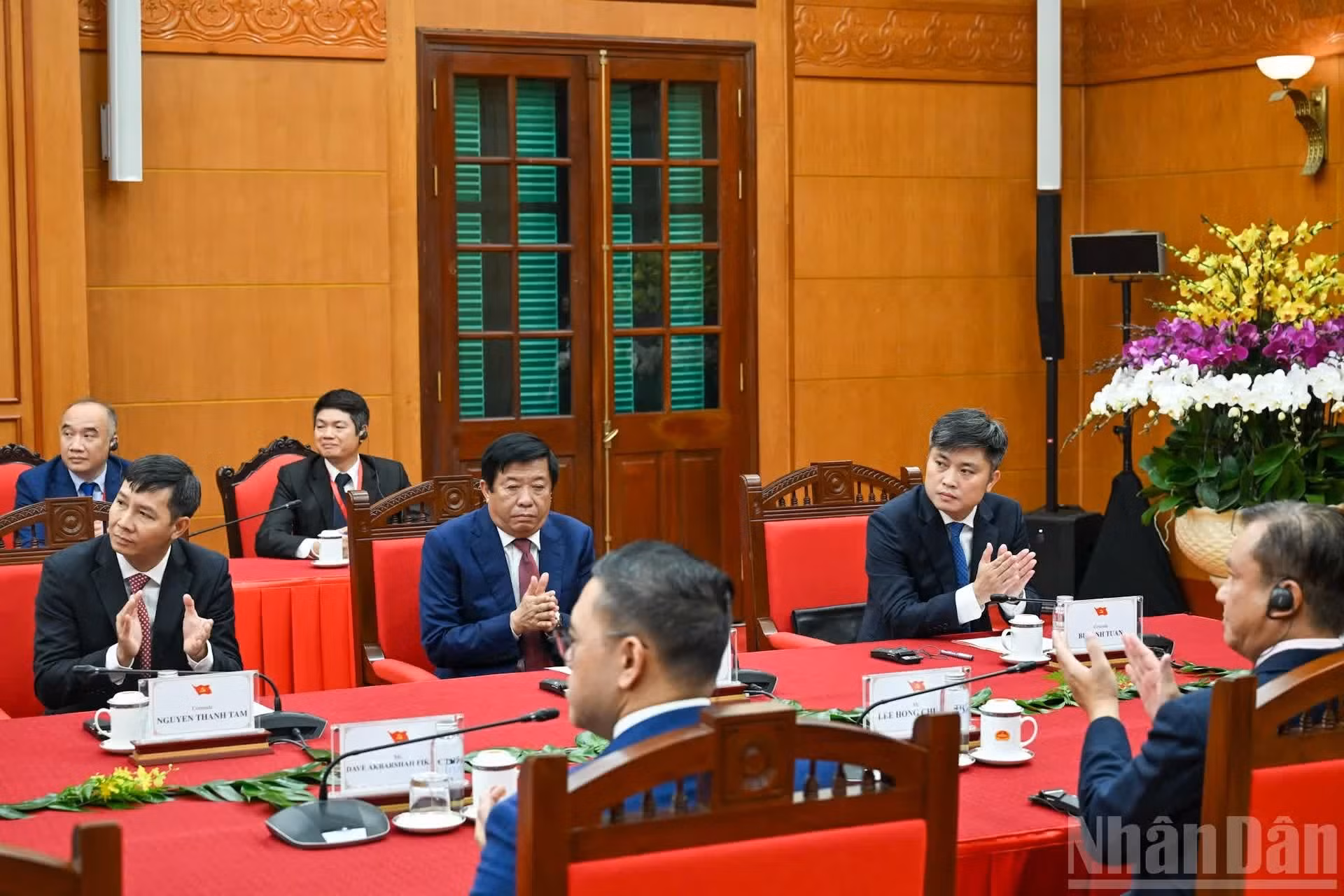 Altos funcionarios del Partido Comunista de Vietnam.