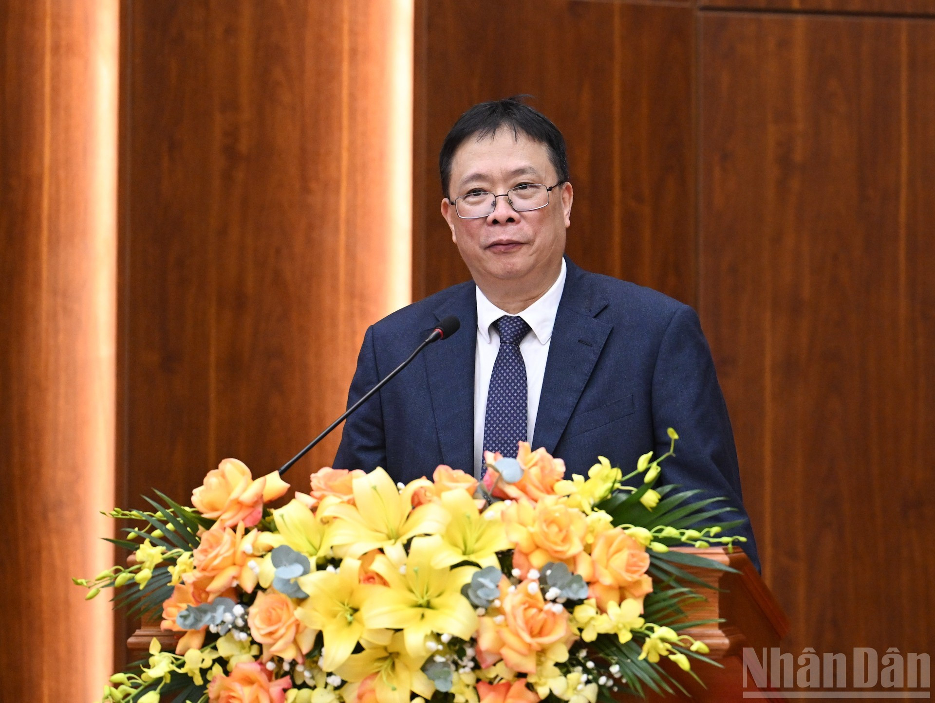 El presidente de la Academia de Ciencia y Tecnología de Vietnam, Chau Van Minh, en su intervención.