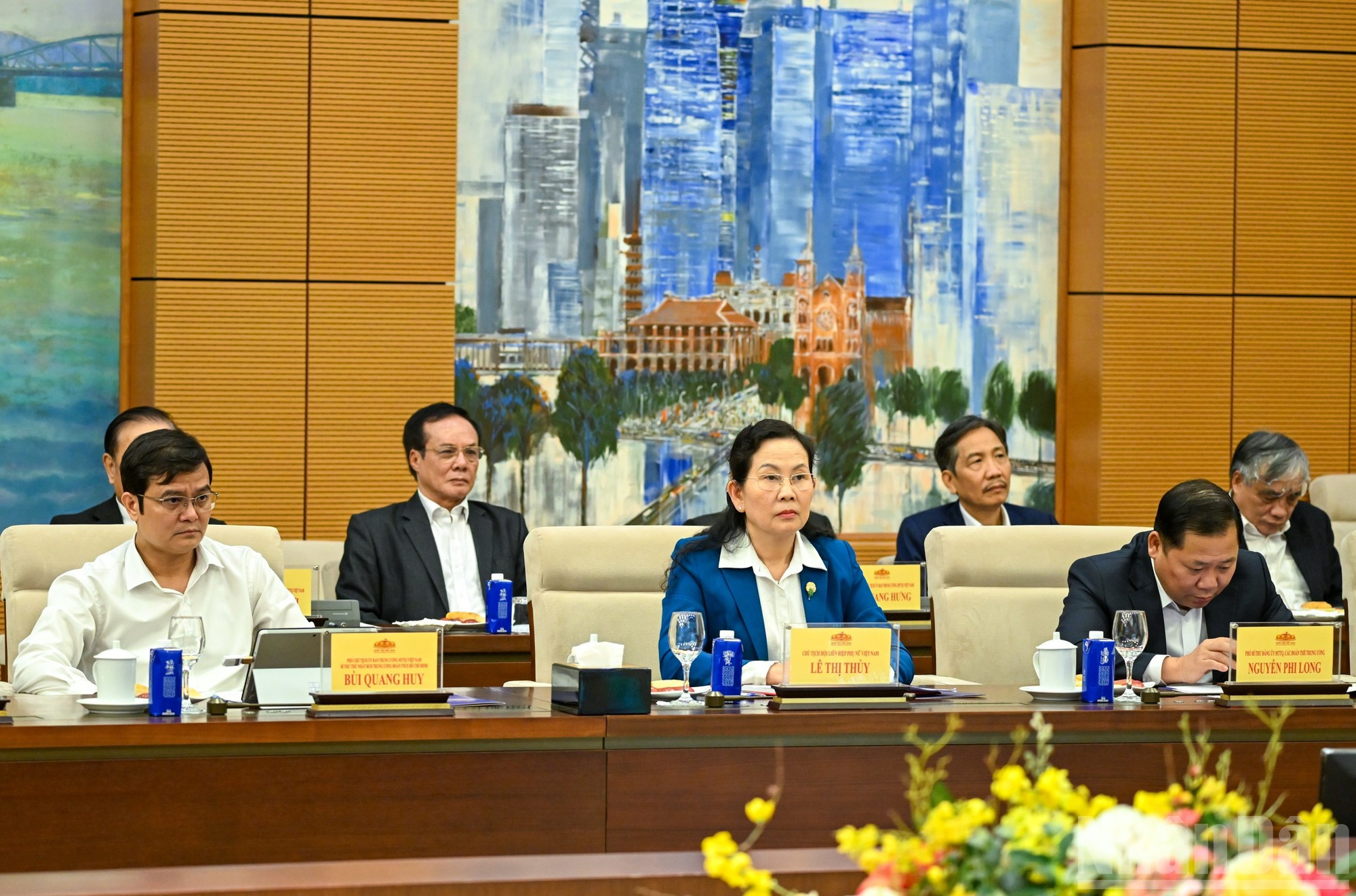 Miembros del Presídium del Comité Central del Frente de la Patria de Vietnam.