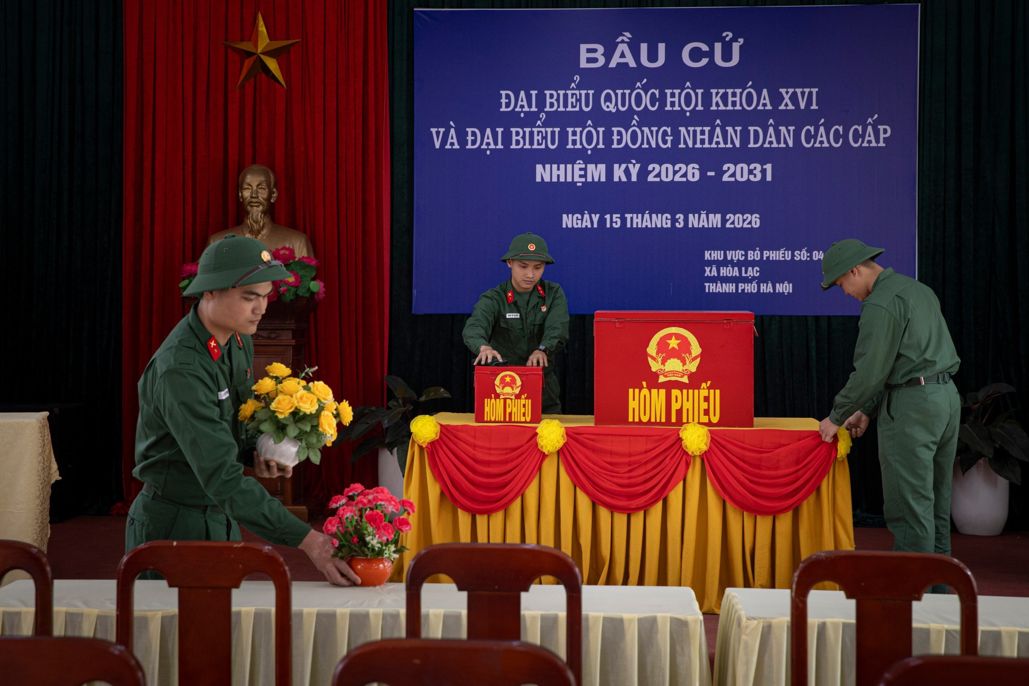 Vista de la zona de votación.