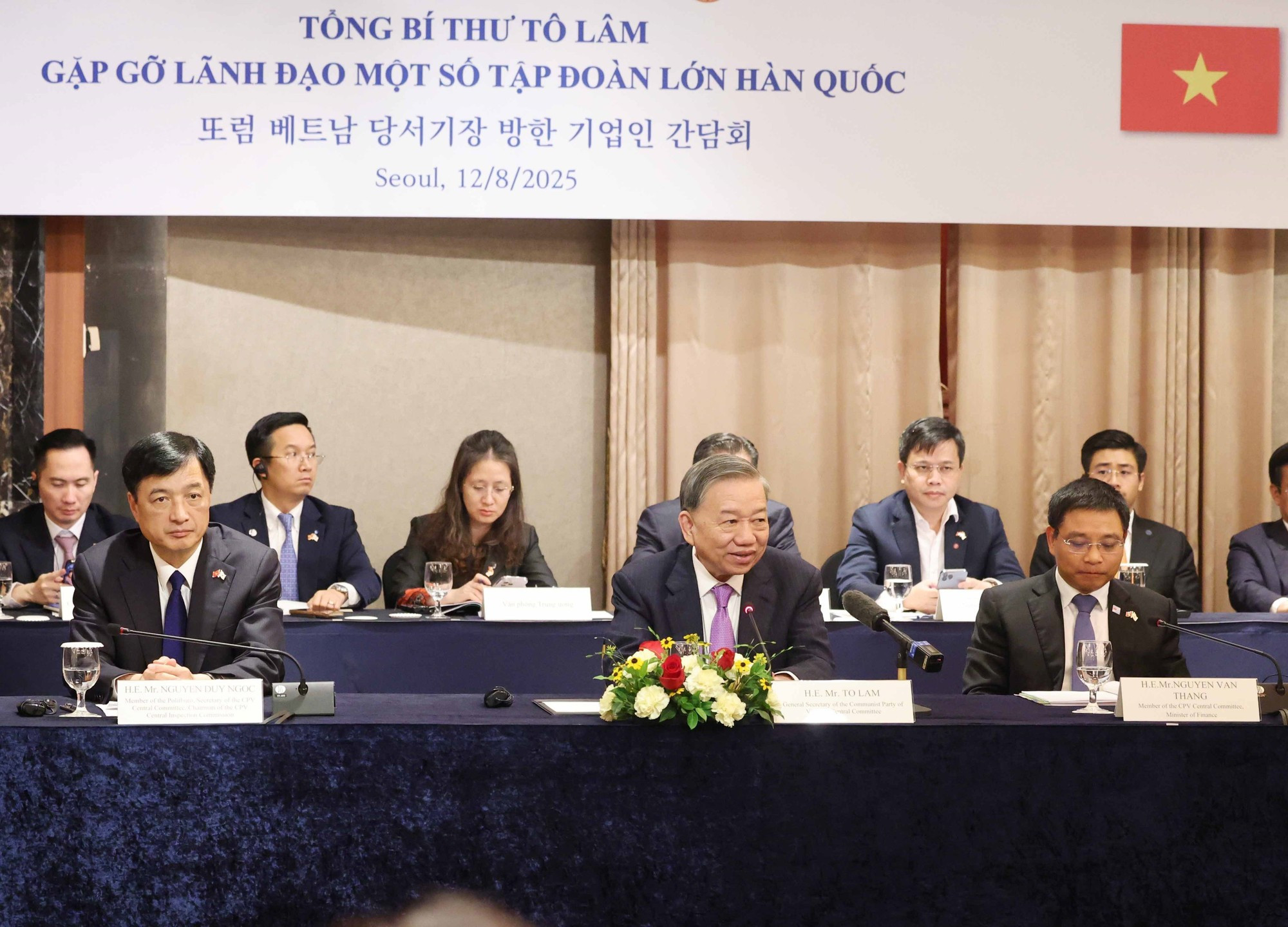 El secretario general To Lam en su intervención.