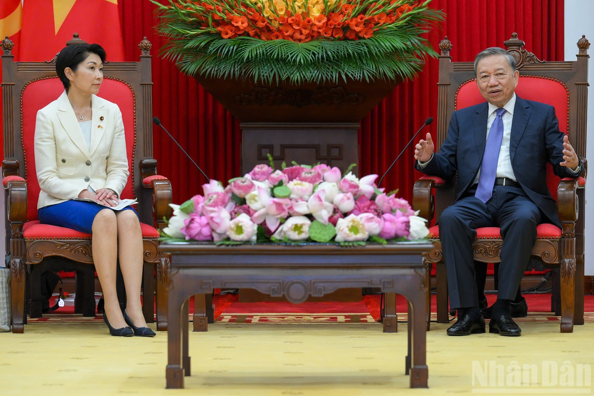 [Foto] Líder del PCV recibe a delegación de la Alianza Parlamentaria de Amistad Japón-Vietnam