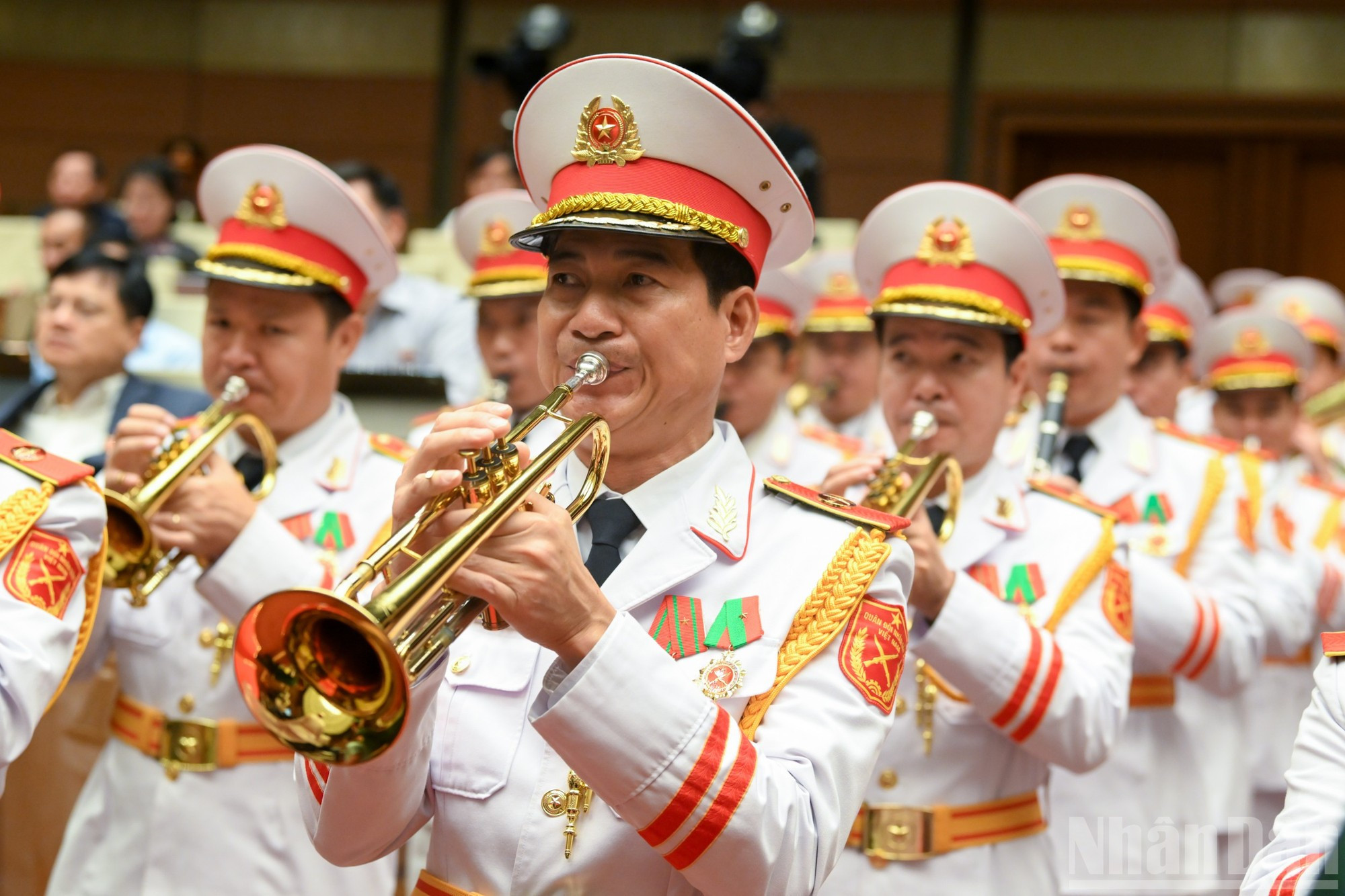 La banda militar en el protocolo.