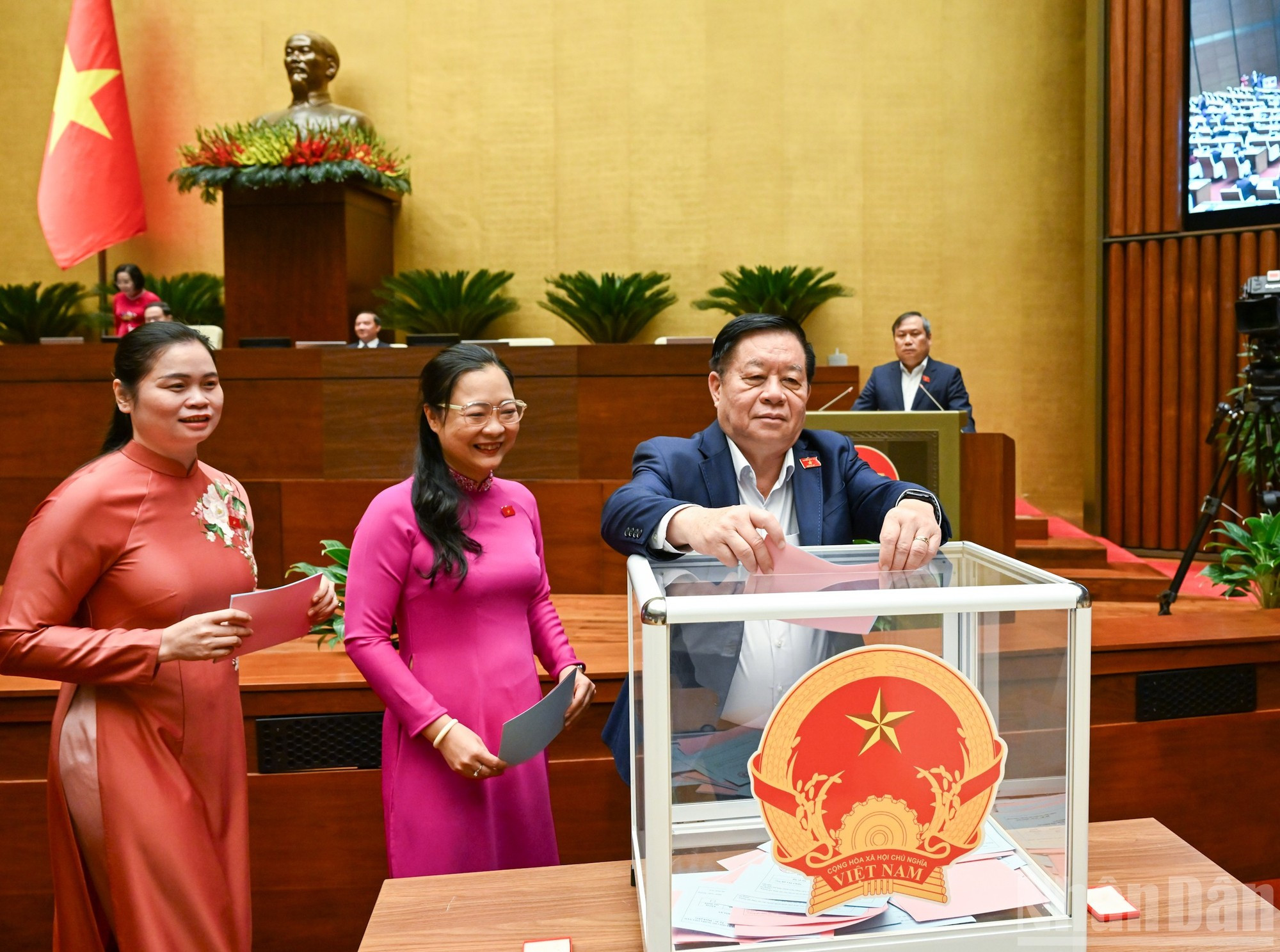 Diputados participan en la votación.