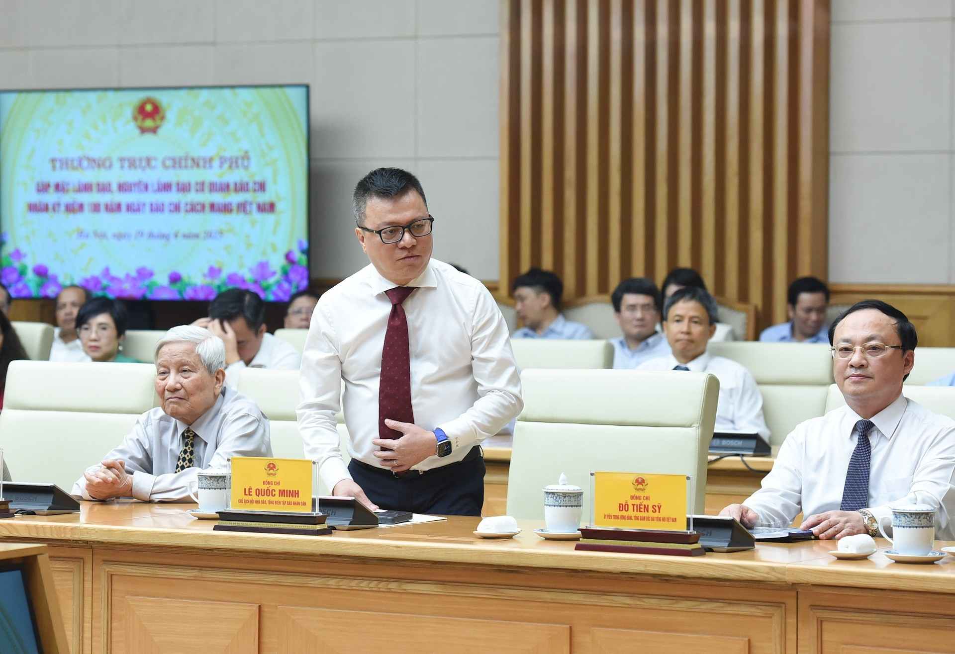 Le Quoc Minh, presidente-editor del periódico Nhan Dan, subjefe de la Comisión de Propaganda y Movilización de Masas del Comité Central del Partido y presidente de la Asociación de Periodistas de Vietnam.