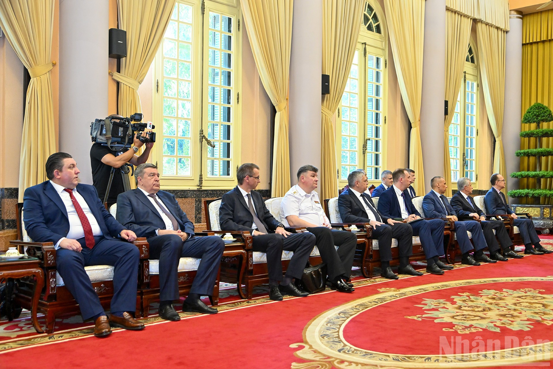 Miembros de la delegación rusa.