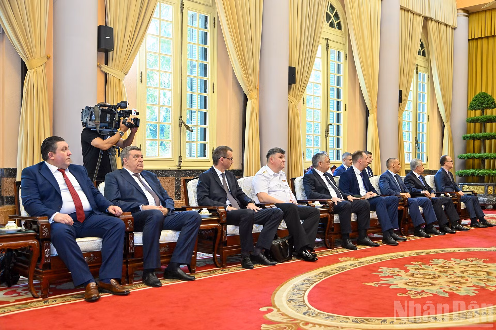 Miembros de la delegación rusa.