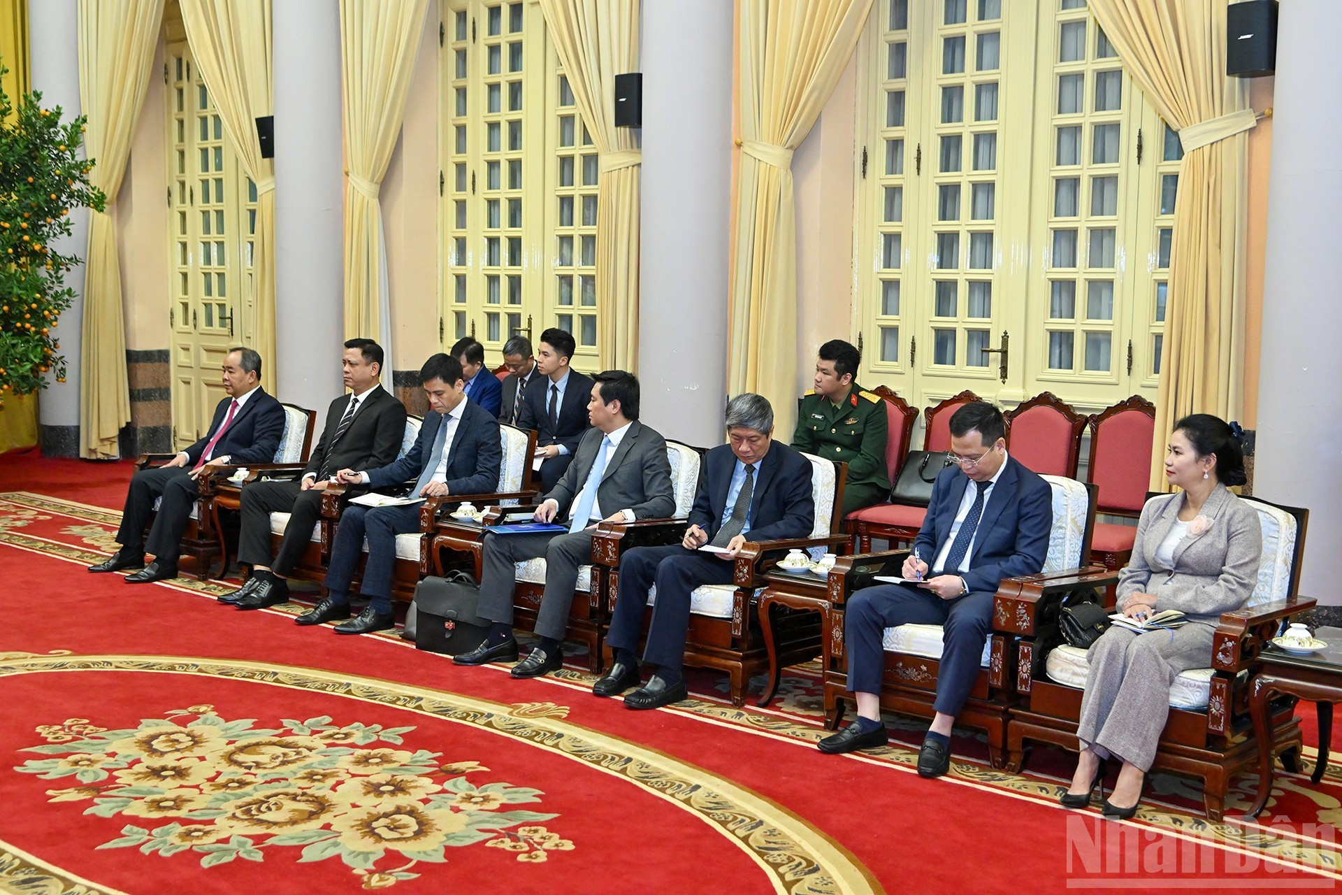 Representantes de Vietnam en la cita.