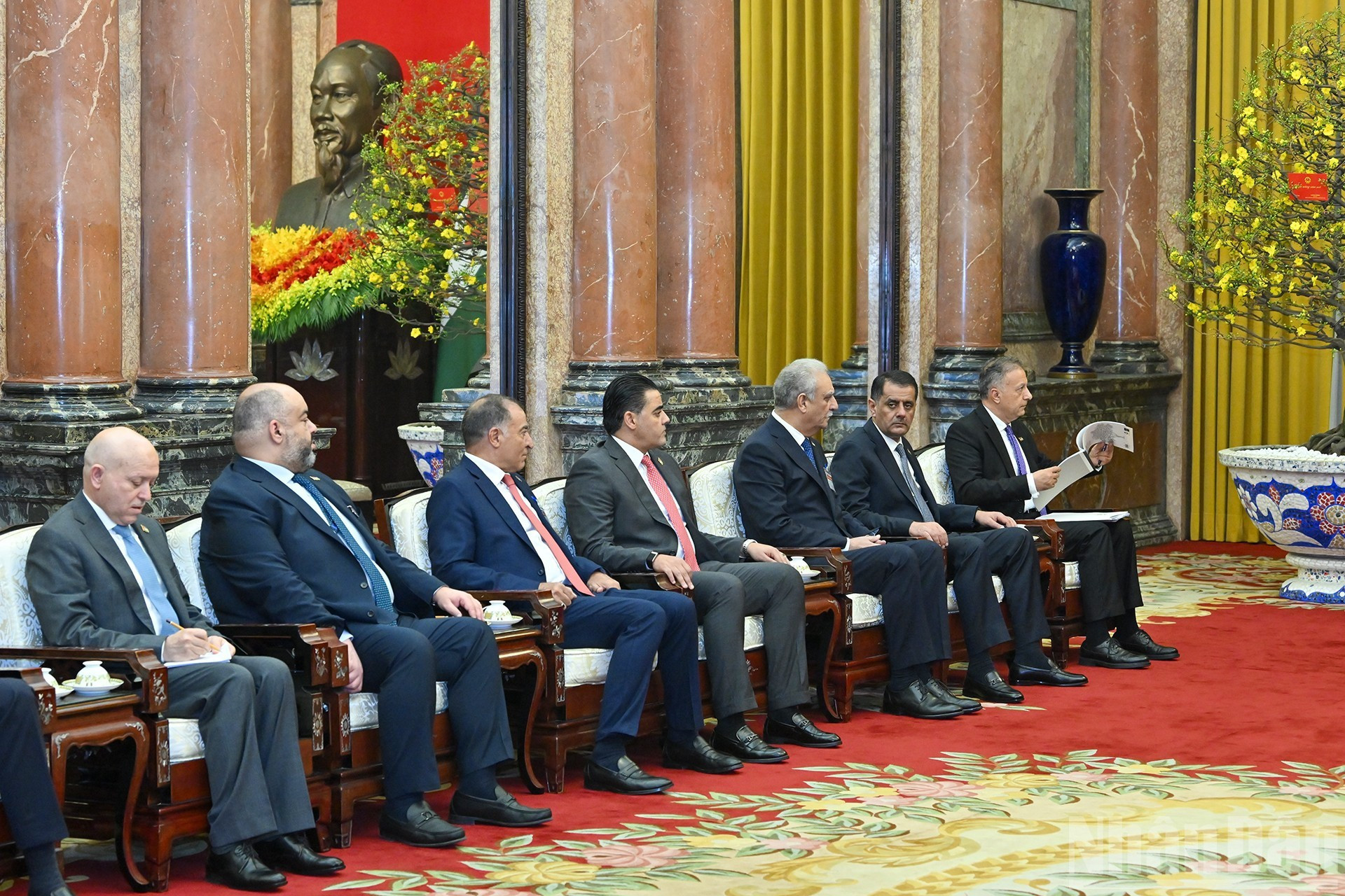 Miembros de la delegación jordana.