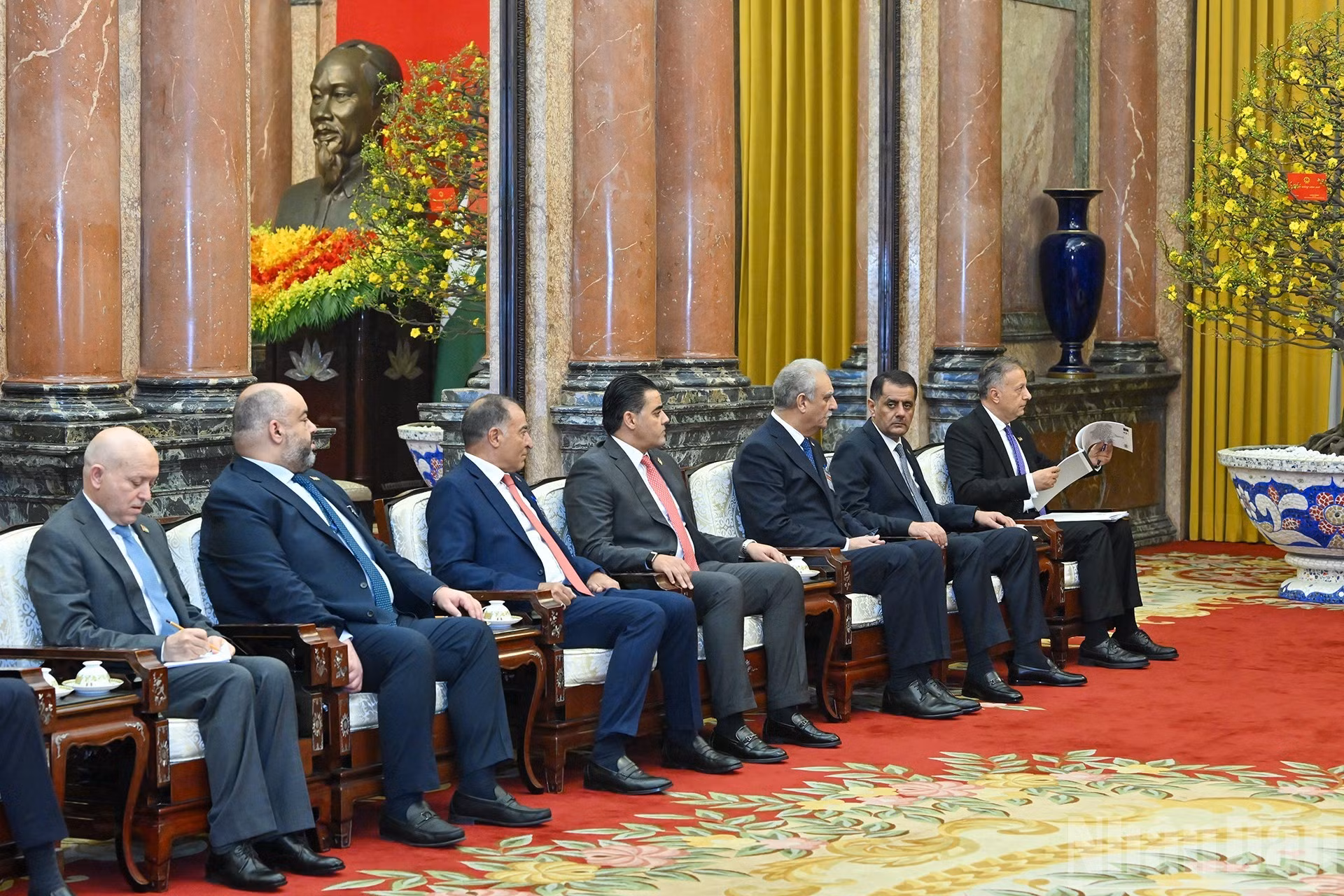 Miembros de la delegación jordana.