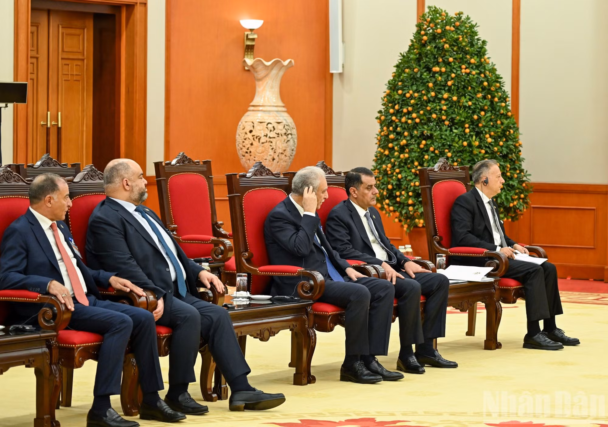 Miembros de la delegación jordana.