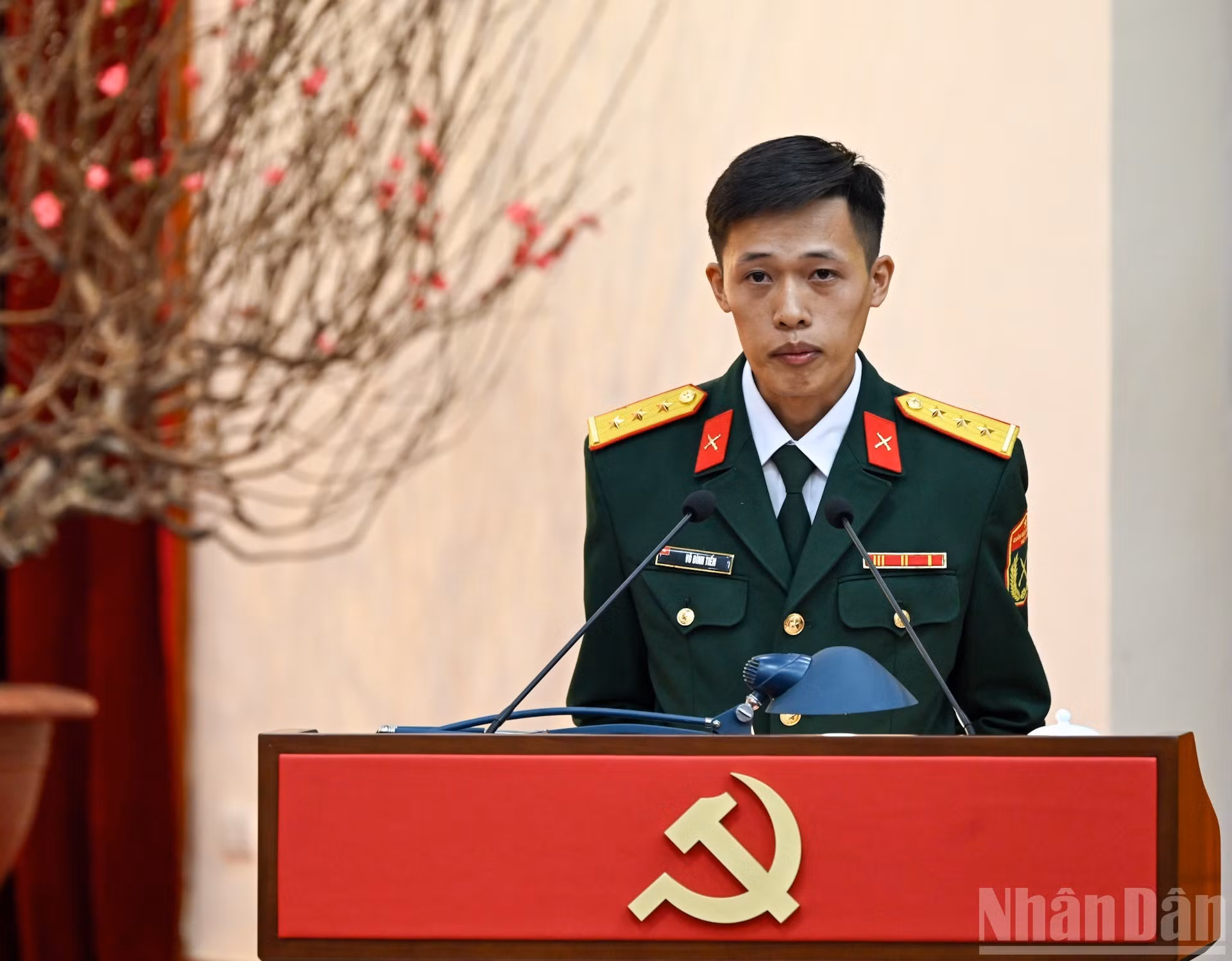 Vo Dinh Tien, secretario del Comité del PCV de la Compañía 2, Batallón 1, División 143, Cuerpo de ejército 315, Región Militar 5.