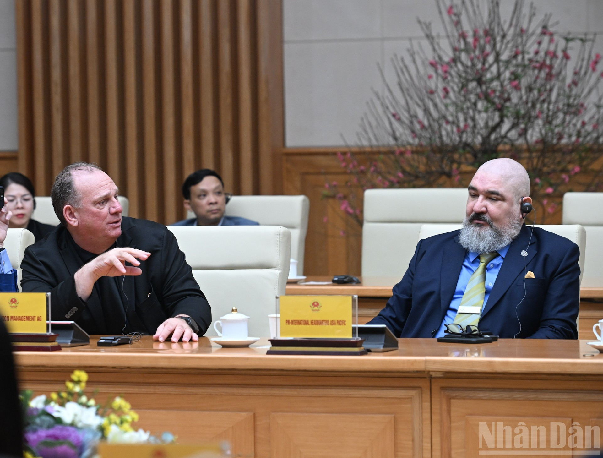 Miembros de la delegación empresarial.