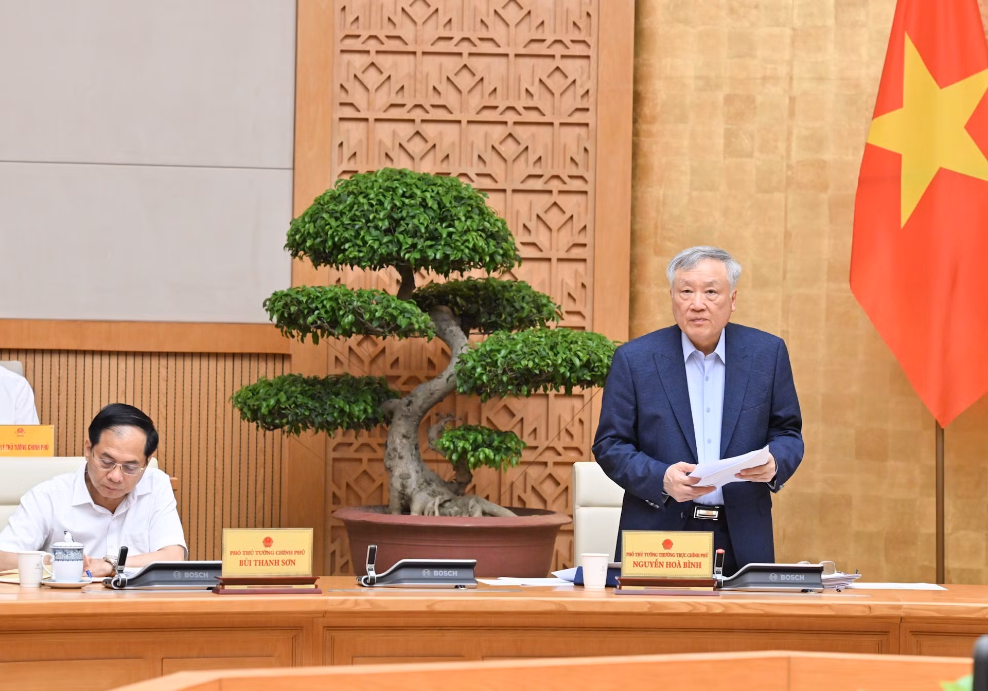 El viceprimer ministro permanente, Nguyen Hoa Binh.