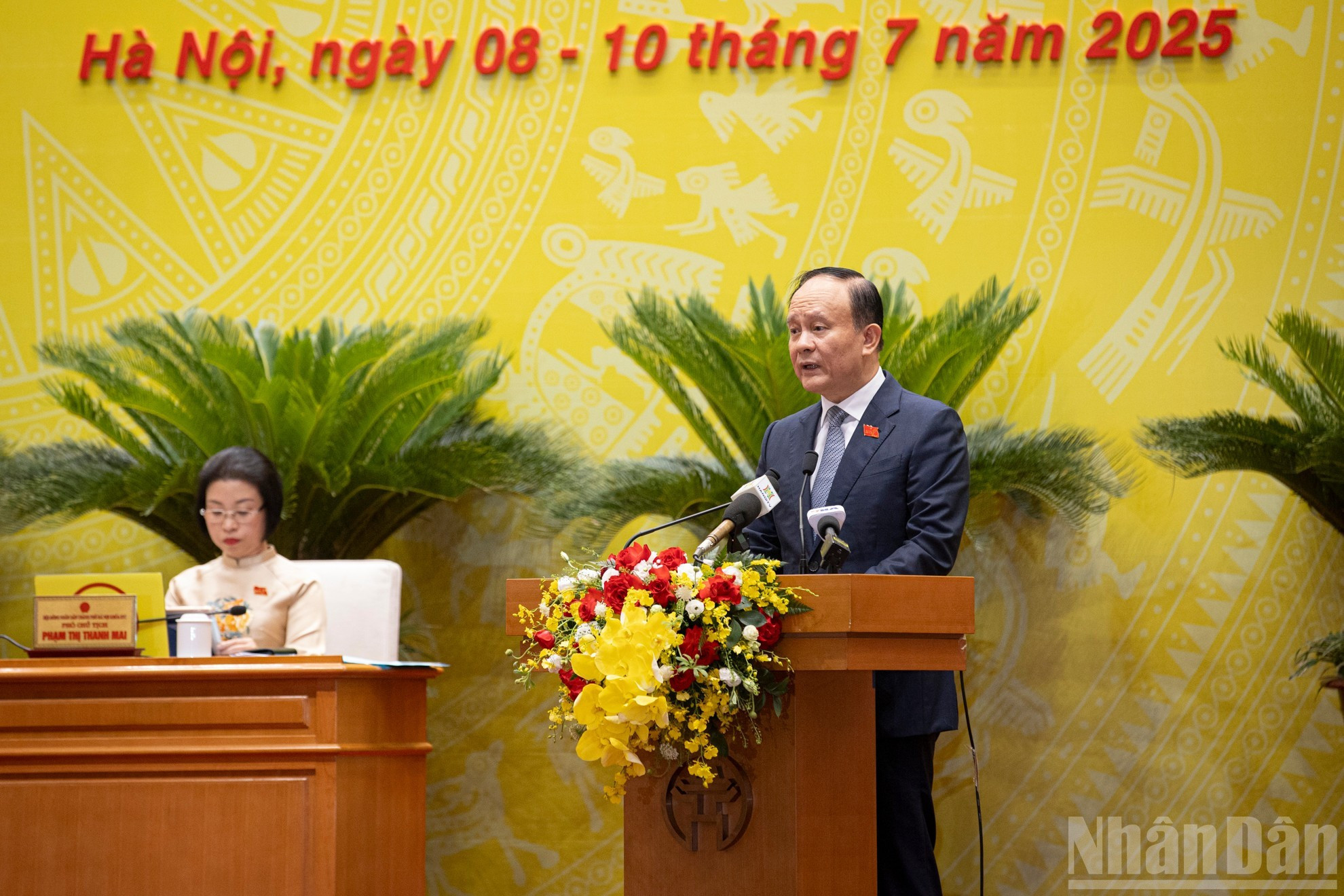 El presidente del Consejo Popular de Hanói, Nguyen Ngoc Tuan, en su intervención. El presidente del Consejo Popular de Hanói, Nguyen Ngoc Tuan, en su intervención.