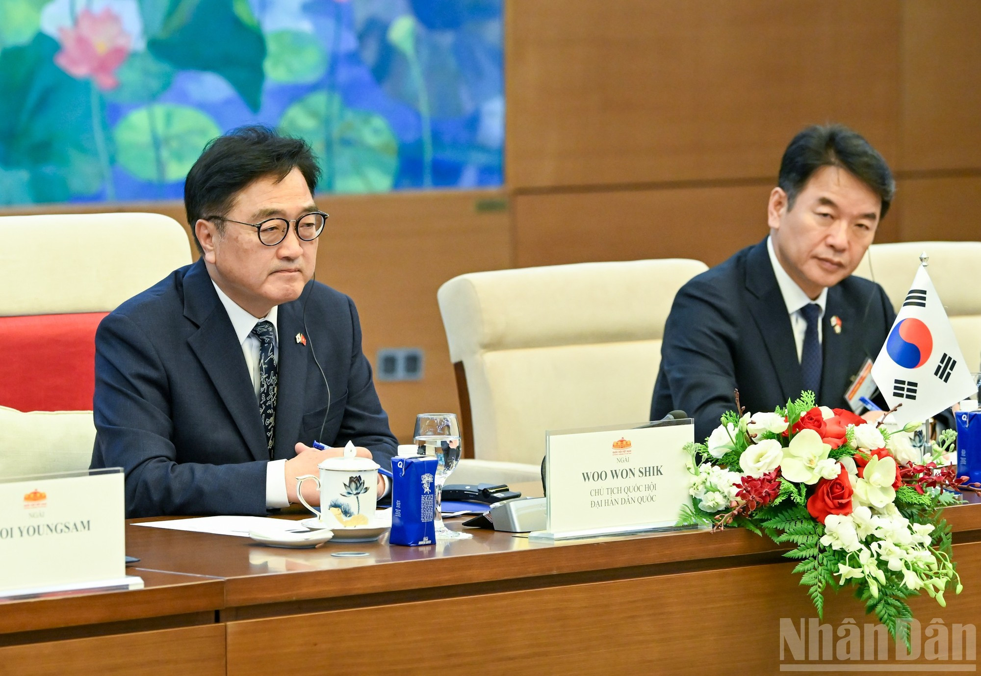 El presidente de la Asamblea Nacional de Corea del Sur, Woo Won Shik.