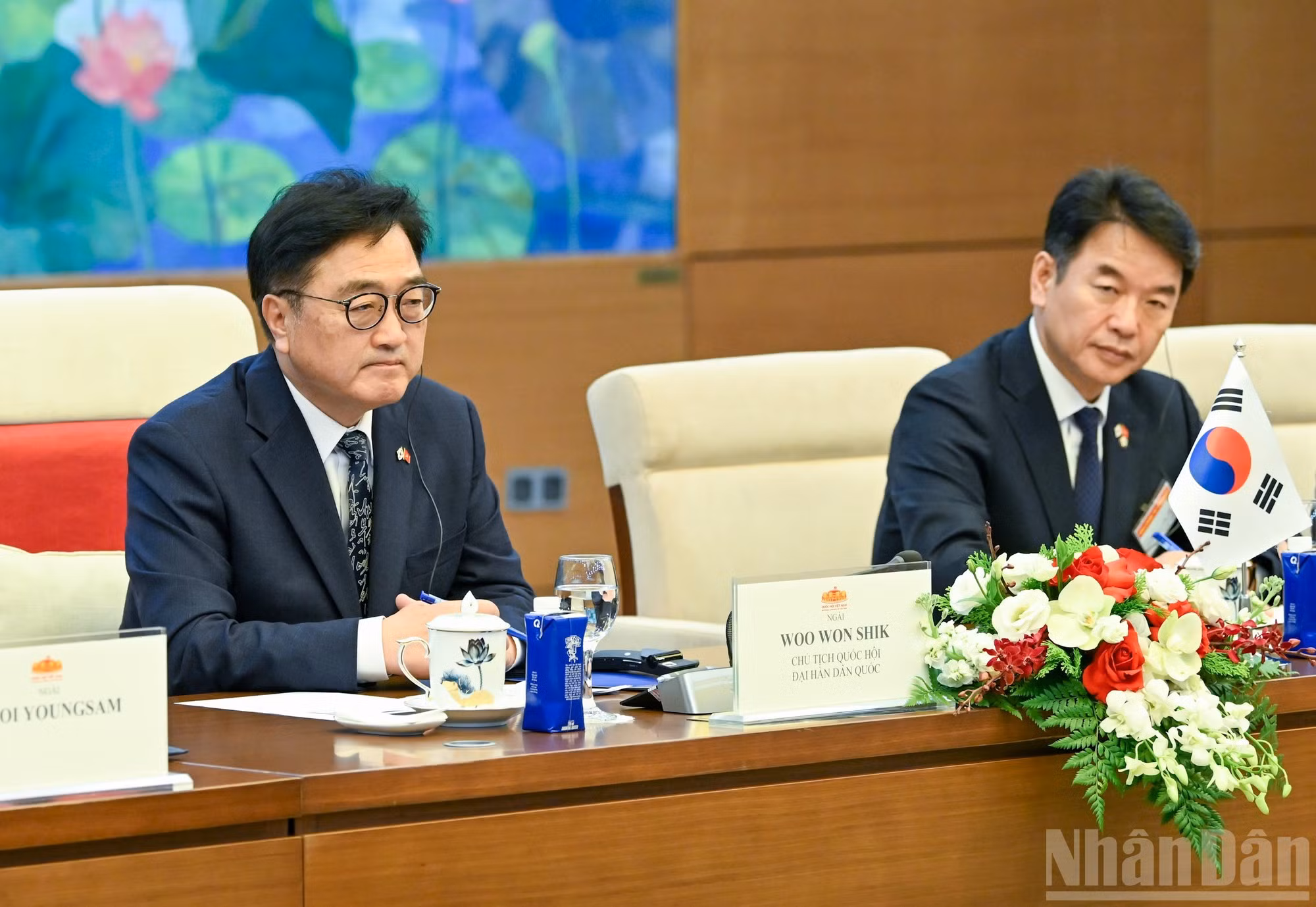 El presidente de la Asamblea Nacional de Corea del Sur, Woo Won Shik.