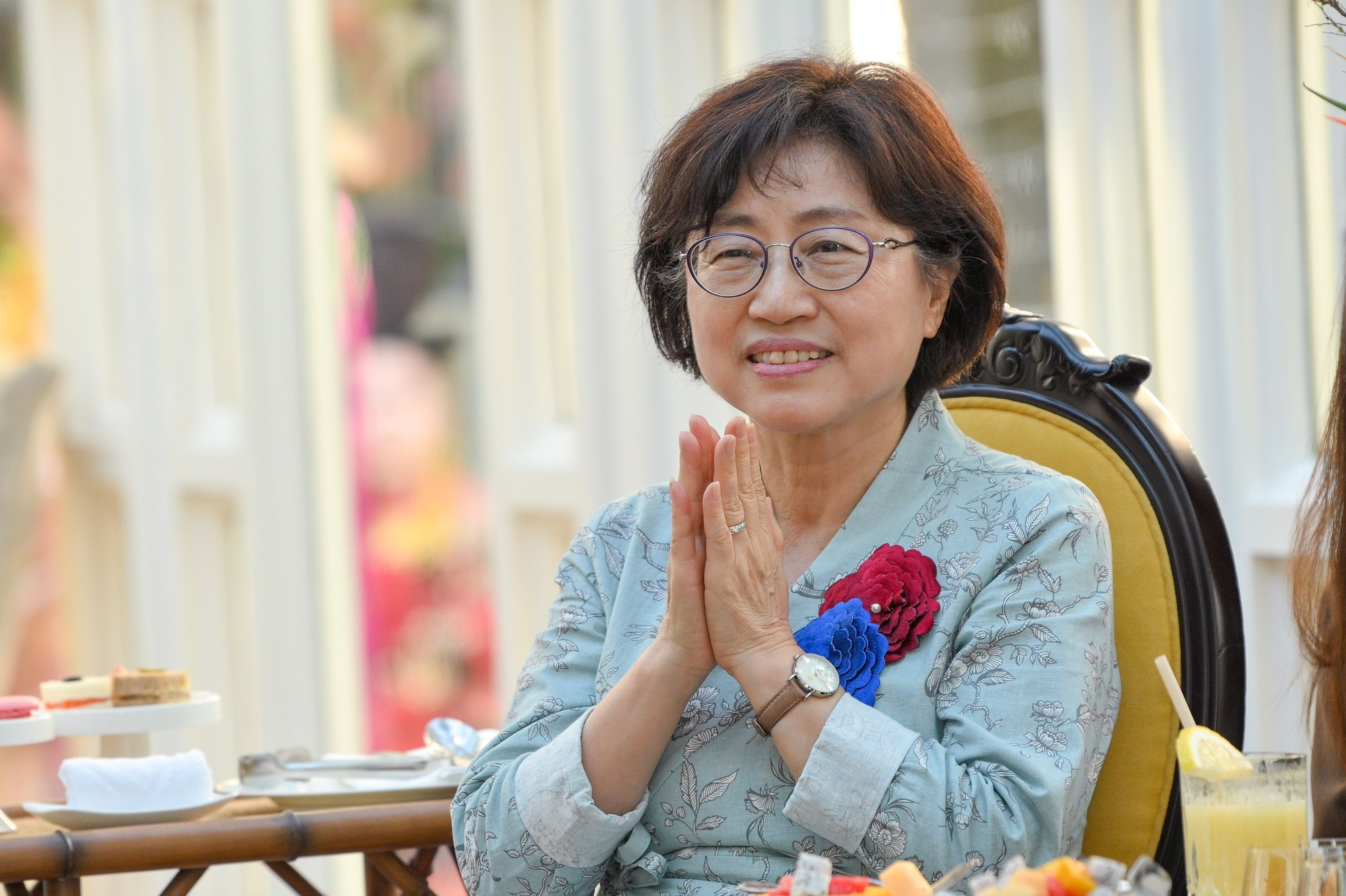 Shin Kyunghye, cónyuge del presidente de la Asamblea Nacional de Corea del Sur, Woo Won Shik.