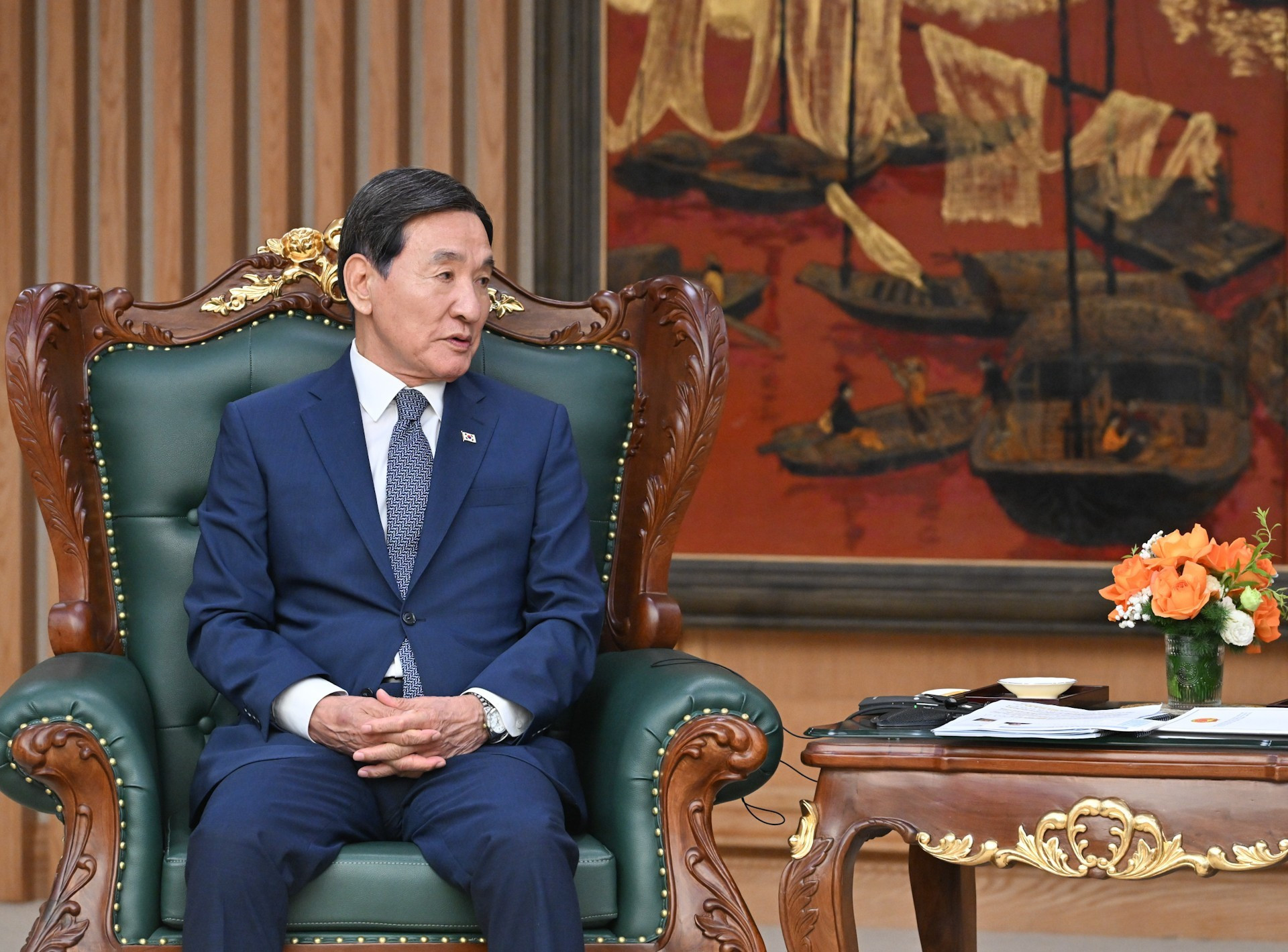 El enviado especial del presidente de Corea del Sur, Park Chang Dal.