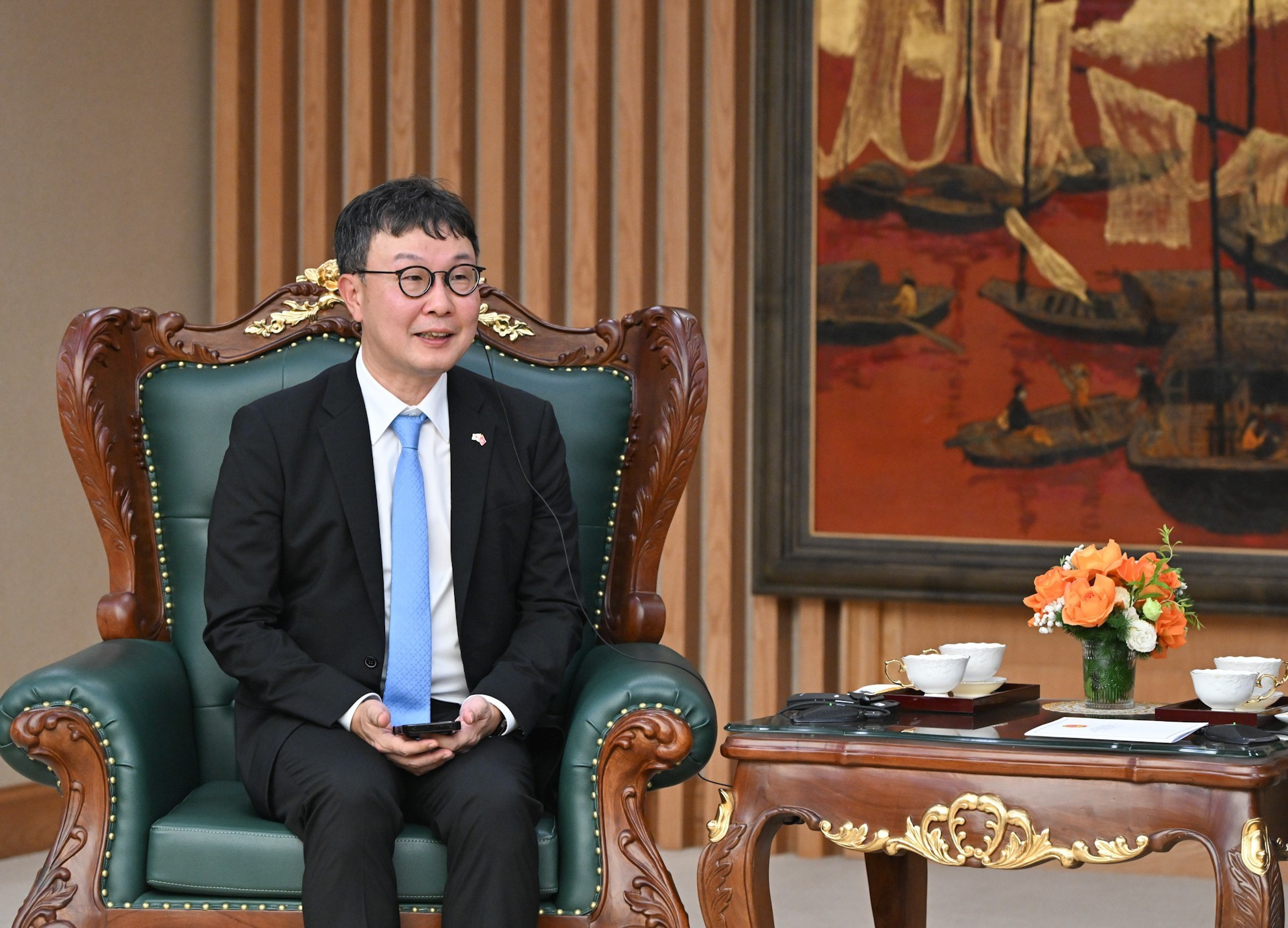 El vicepresidente de la corporación Dunamu, Kim Hyoung-nyon.