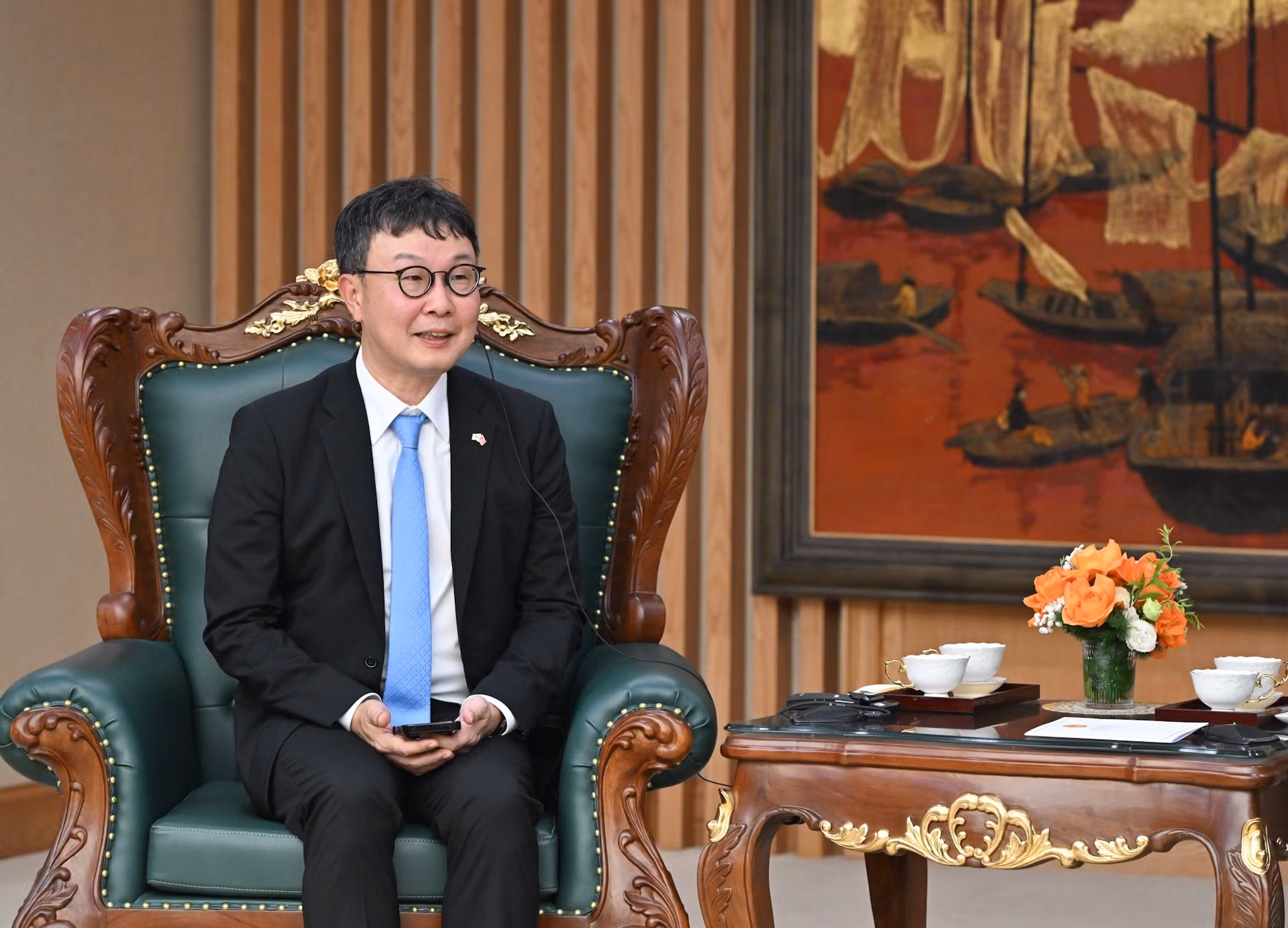 El vicepresidente de la corporación Dunamu, Kim Hyoung-nyon.