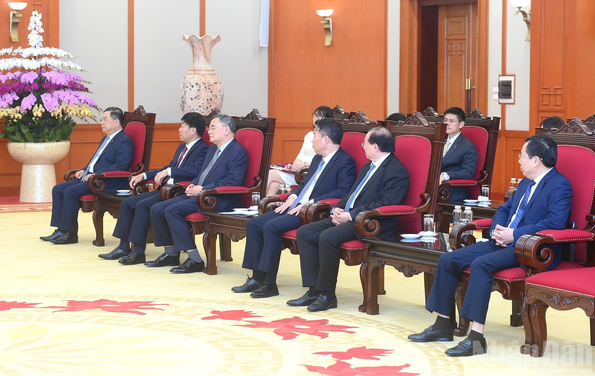 Delegados vietnamitas en la cita.