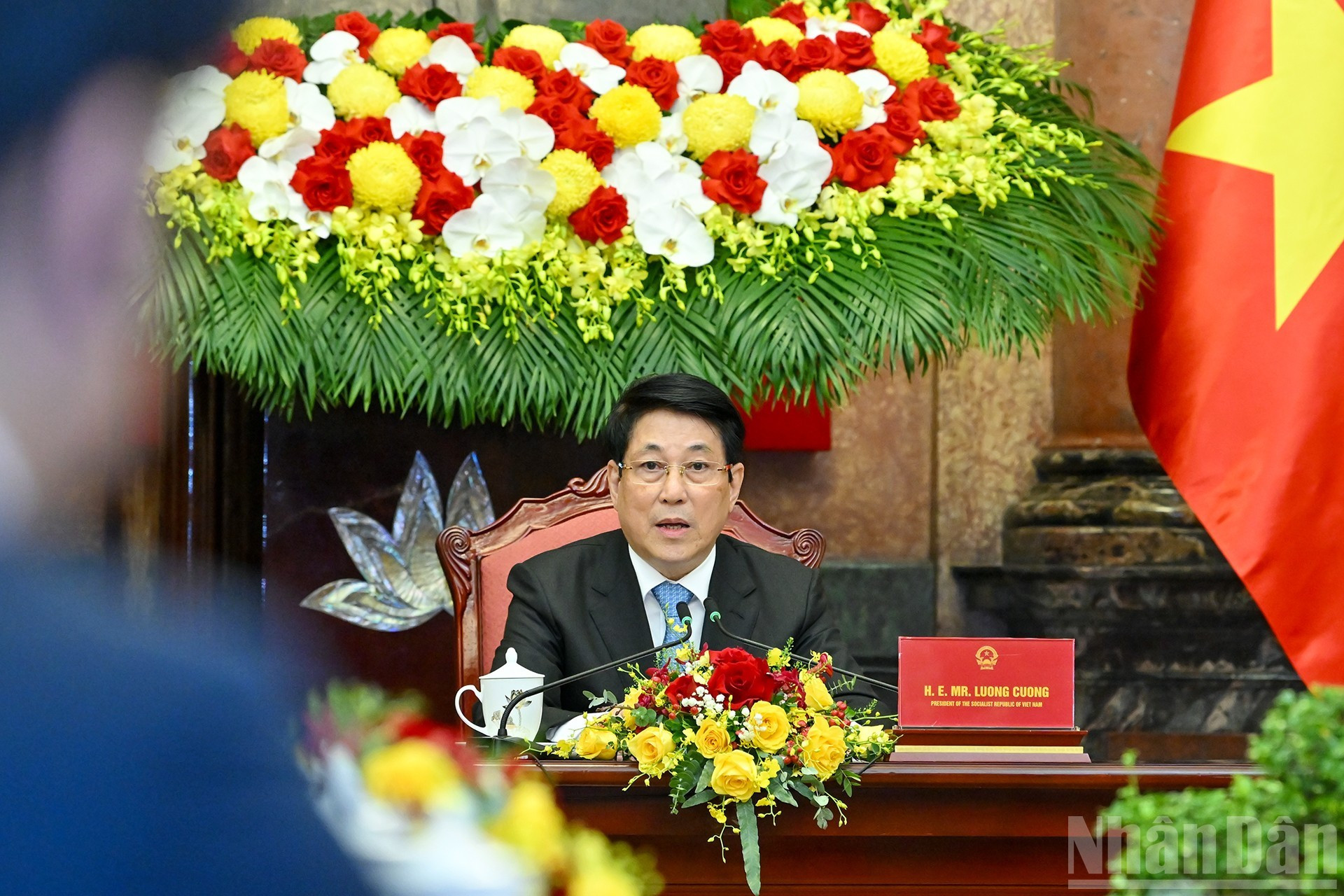 El presidente de Vietnam, Luong Cuong, tiene la palabra.