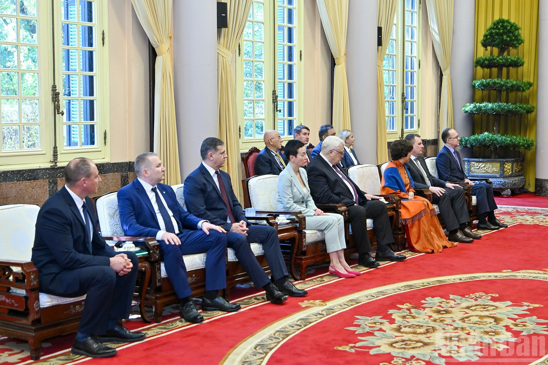 Miembros de la delegación rusa.