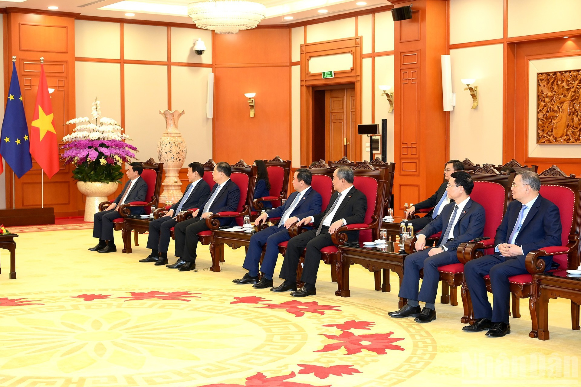 Delegados de la parte vietnamita.