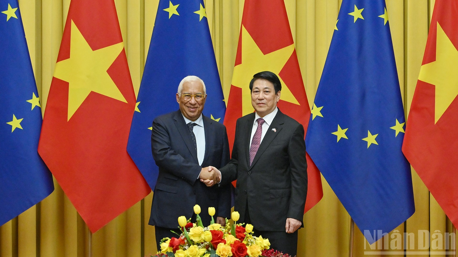 [Foto] Presidente de Vietnam sostiene conversaciones con dirigente de Consejo Europeo
