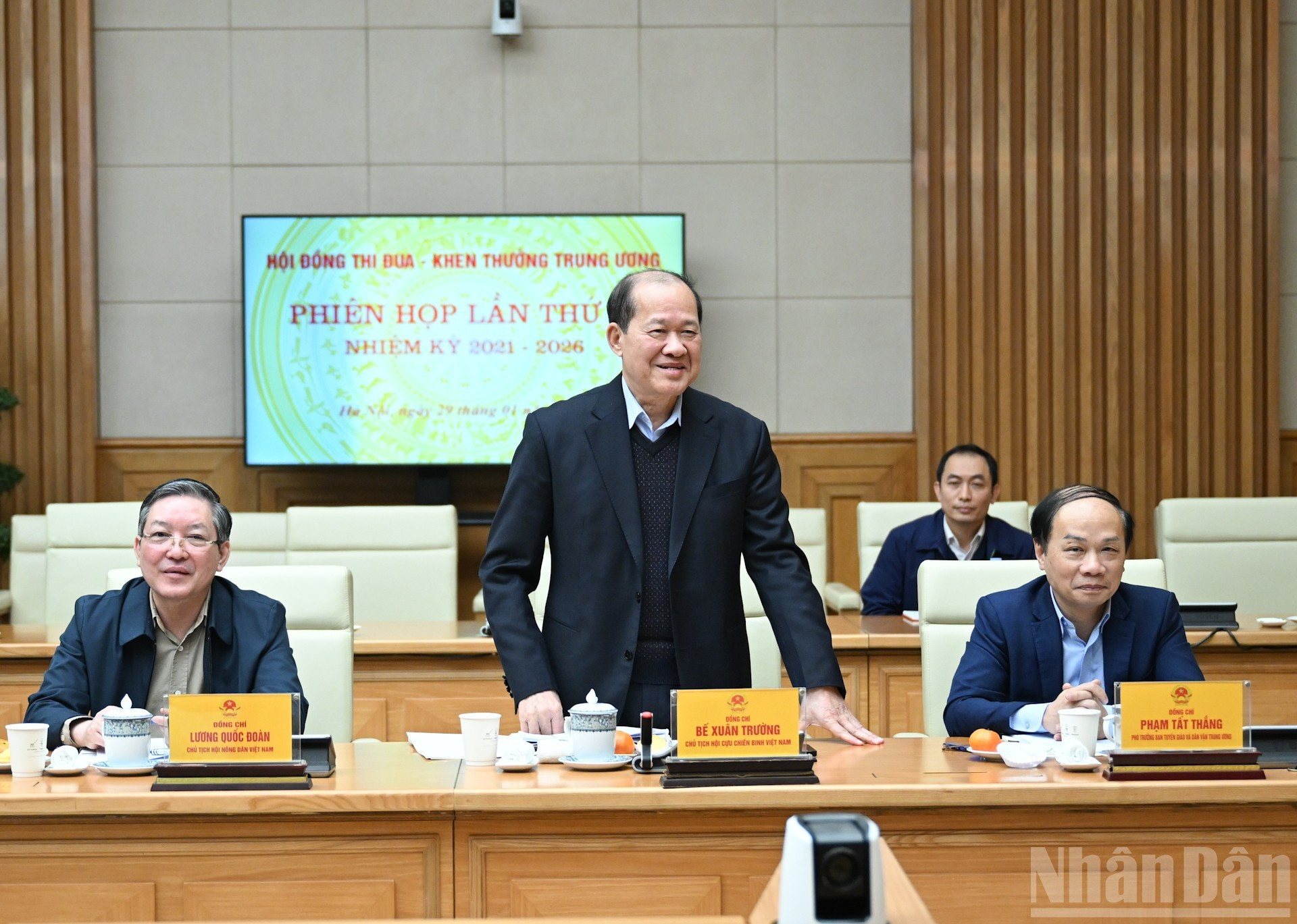 El presidente de la Asociación de Veteranos de Guerra de Vietnam, Be Xuan Truong, tiene la palabra.