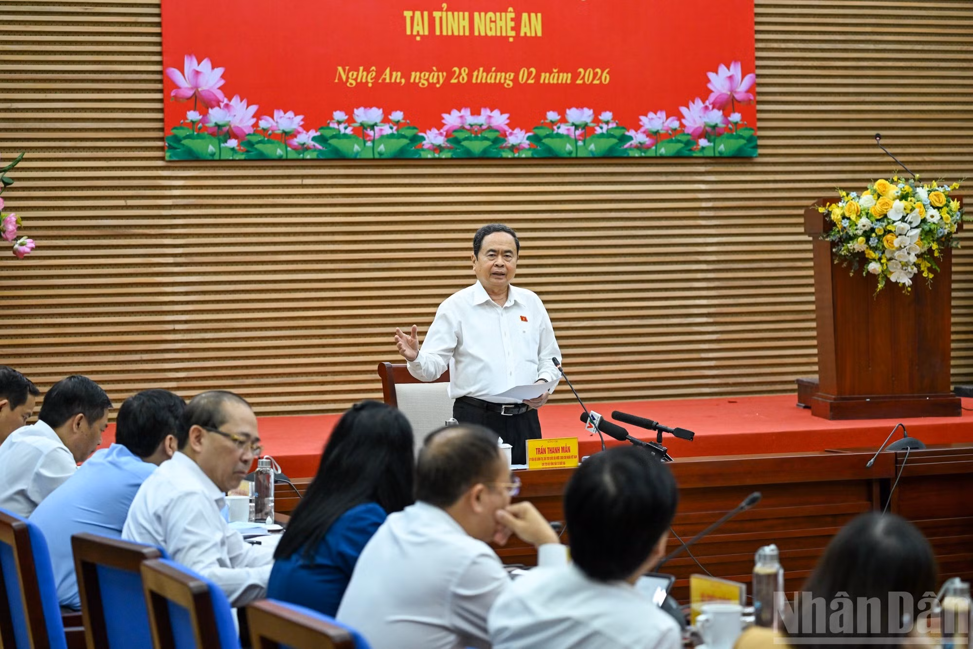 El máximo legislador nacional da palabras.