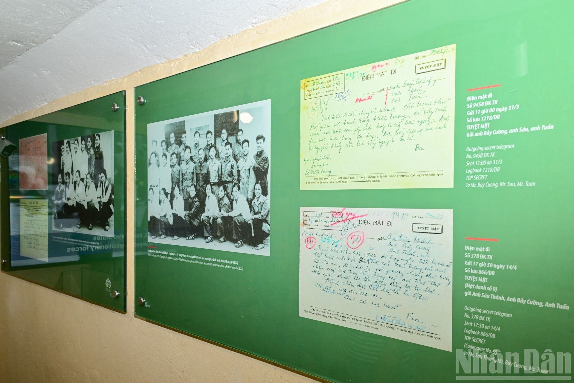 Imágenes sobre funcionarios, soldados y telegramas de alta confidencialidad están listas para la exhibición.