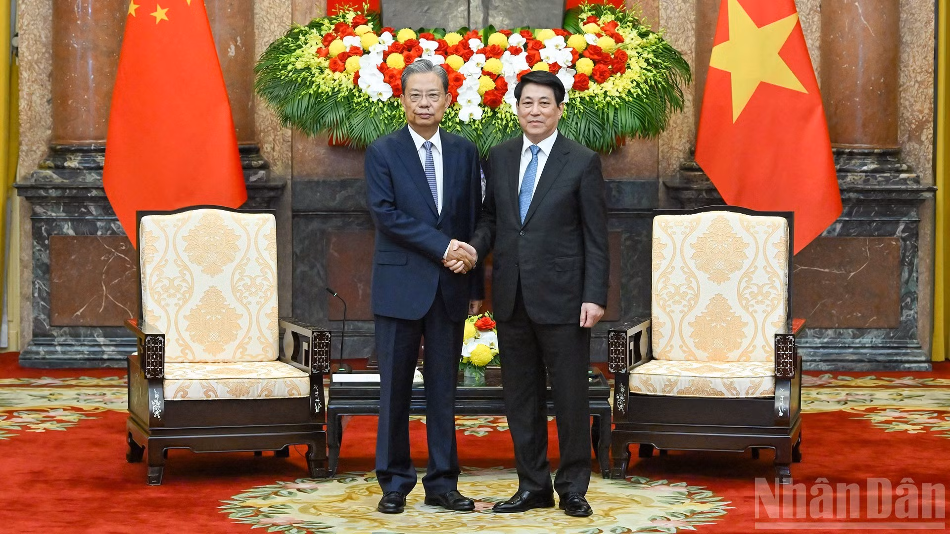 [Foto] Presidente de Vietnam recibe a máximo legislador chino