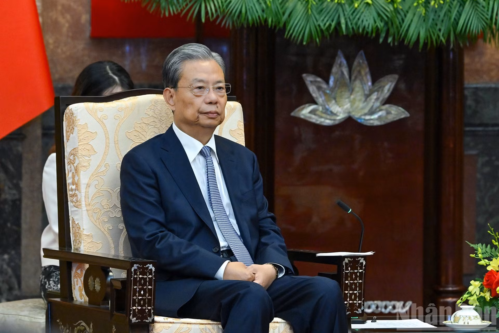 El miembro del Comité Permanente del Buró Político del Partido Comunista de China y presidente del Comité Permanente de la Asamblea Popular Nacional, Zhao Leji.