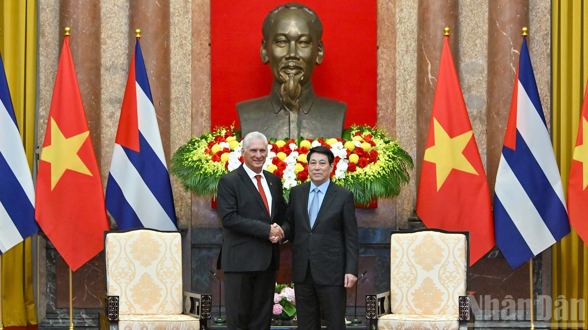 [Foto] Presidente de Vietnam se reúne con máximo dirigente de Cuba