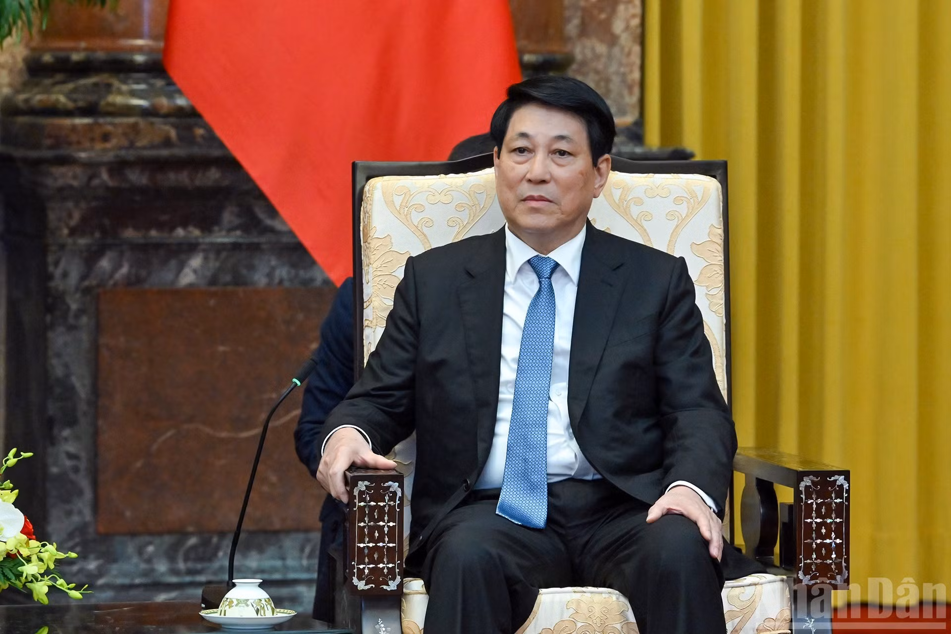 El presidente de Vietnam, Luong Cuong, en su intervención.