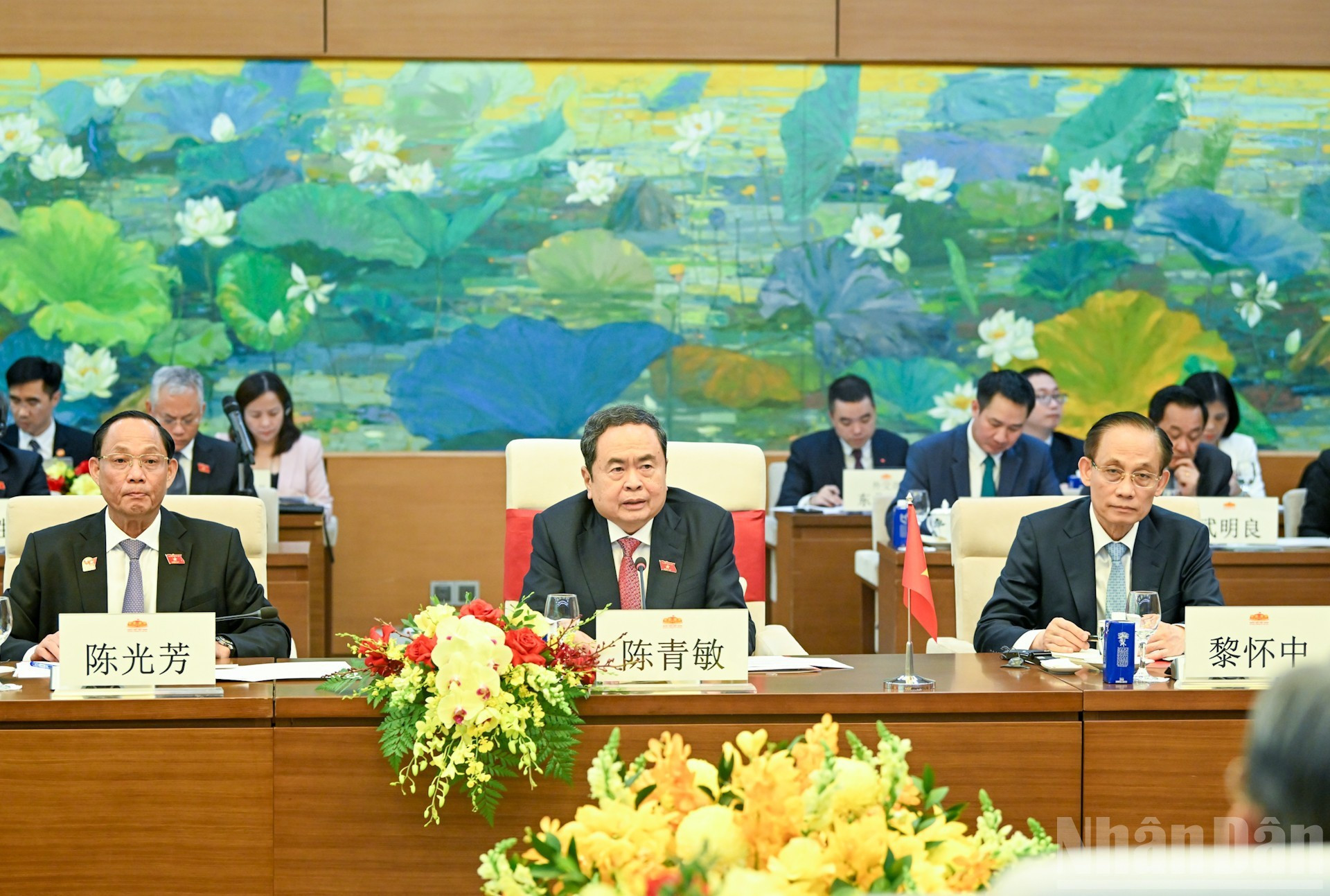 El presidente de la ANV, Tran Thanh Man, durante su intervención. El presidente de la ANV, Tran Thanh Man, durante su intervención.